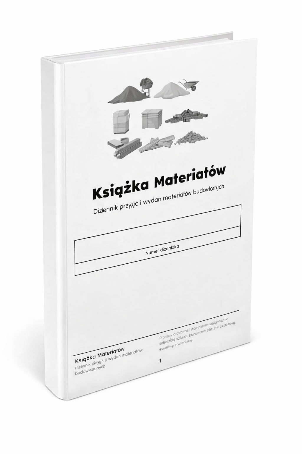 Książka Materiałów - Dziennik przyjęć i wydań materiałów budowlanych